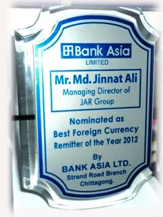 Bank Asia PLC with JAR GROUP